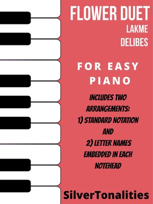 cover image of Flower Duet Lakme Easy Piano Sheet Music Combo